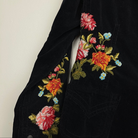 Johnny Was LA Floral Embroidered Corduroy Jacket - Picture 2 of 5
